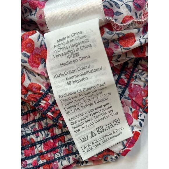 J. Crew Cotton Poplin Cropped Top Liberty Wiltshire Pink Floral Print Size Large - Picture 6 of 10